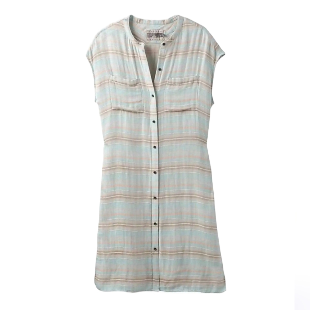 Prana Buenos Dias Dress in Iced Aqua Medium